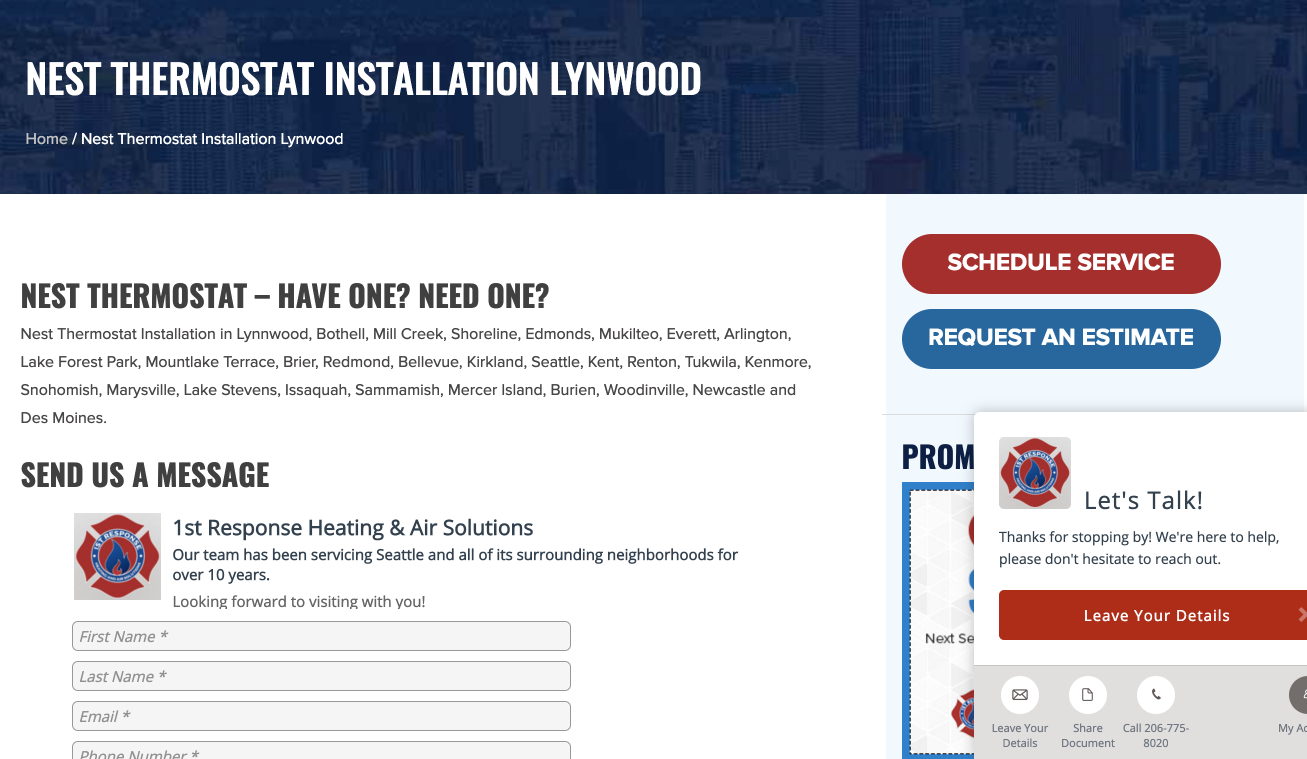 HVAC Page Builder and Rank Checker